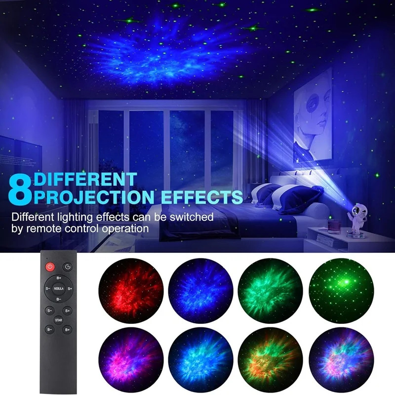 BURNNOVE Astronaut Galaxy Star Projector Starry Night Light, Luz